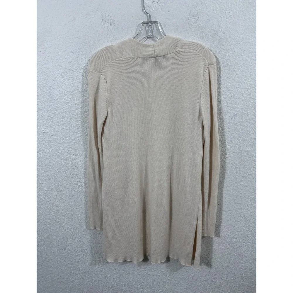 Peruvian Connection Cardigan Sweater Womens Small White Pima‎ Cotton Silk
